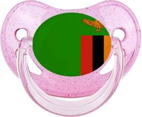 Rosa de brillo tetino fisiológico de bandera de Zambia