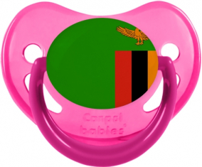 Rosa fosforescente tetina fisiológica de bandera de Zambia