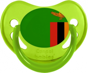 Bandera de Zambia Fisiológica Tetina Fosforescente Verde