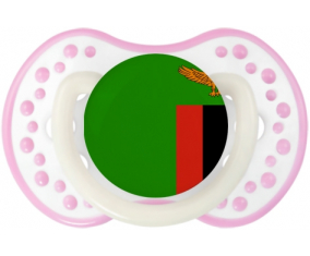 Bandera de Sucete de Zambia lovi dynamic fosforescente blanco-rosa