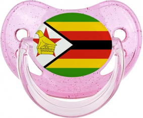 Zimbabue dragón dragón brillante bandera rosa