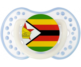 La bandera tetina de Zimbabue lovi dynamic clásico del cian blanco