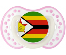 Bandera tetina de Zimbabue lovi dynamic blanco rosa fosforescente