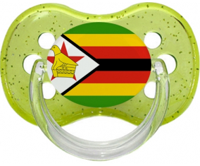 Bandera de Zimbabue verde cereza brillante piruleta