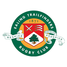 Logo del Ealing Trailfinders, ideal para artículos de bebé como chupetes y bodis. Encuentra más en chupete-bebe.com.
