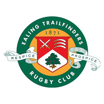 Logo del Ealing Trailfinders, ideal para artículos de bebé como chupetes y bodis. Encuentra más en chupete-bebe.com.