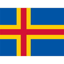 Bandera Oficial de las Islas Åland, ideal para personalizar accesorios de bebé. Descubre más en chupete-bebe.com.