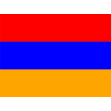 Bandera Oficial de Armenia, ideal para personalizar artículos de bebé como bodis, baberos y más en chupete-bebe.com.