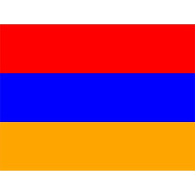 Bandera Oficial de Armenia, ideal para personalizar artículos de bebé como bodis, baberos y más en chupete-bebe.com.