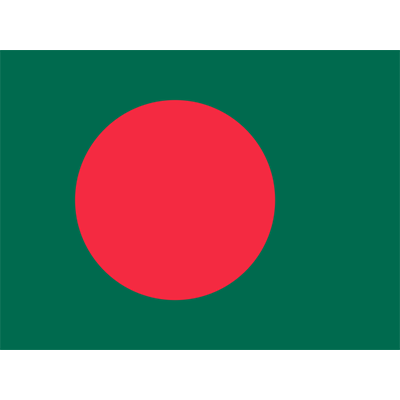 Bandera Oficial de Bangladesh, ideal para decorar artículos de bebé. Disponible en chupetes, baberos y más.