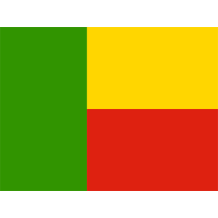 Bandera Oficial de Benín, ideal para personalizar accesorios para bebé en chupete-bebe.com.