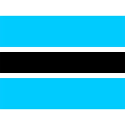 Bandera Oficial de Botsuana, ideal para personalizar artículos de bebé. Perfecta para chupetes, bodis y más.