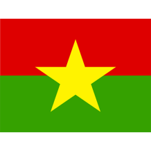 Bandera Oficial de Burkina Faso, ideal para personalizar artículos de bebé y añadir un toque cultural a sus accesorios.