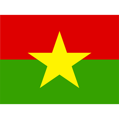 Bandera Oficial de Burkina Faso, ideal para personalizar artículos de bebé y añadir un toque cultural a sus accesorios.
