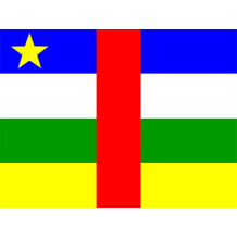 Bandera Oficial de la República Centroafricana, ideal para personalizar artículos de bebé como chupetes y baberos en chupete-beb