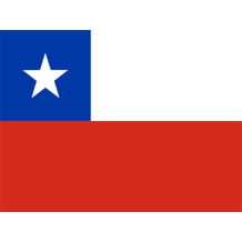 Bandera Oficial de Chile, ideal para personalizar artículos para bebé como chupetes y bodis. Perfecto para mamás patriotas.