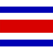 Bandera Oficial de Costa Rica, ideal para personalizar artículos para bebés. Perfecta para bodis, baberos y más.
