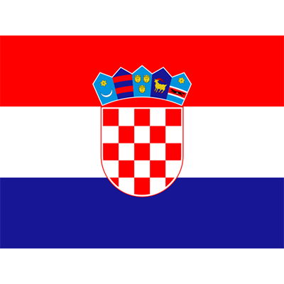 Bandera Oficial de Croacia, ideal para complementar la ropa y accesorios de tu bebé en chupete-bebe.com.