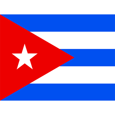 Bandera Oficial de Cuba, ideal para personalizar chupetes y artículos para bebé en chupete-bebe.com.