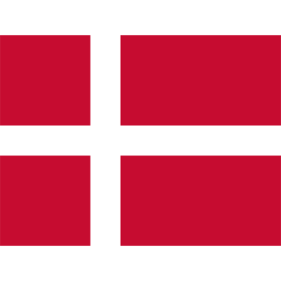 Bandera Oficial de Dinamarca, ideal para personalizar artículos de bebé en chupete-bebe.com.