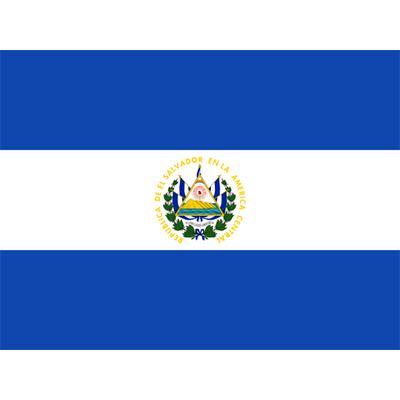 Bandera Oficial de El Salvador, ideal para artículos de bebé en chupete-bebe.com. Diseño atractivo y simbólico para tu pequeño.