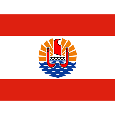 Bandera Oficial de la Polinesia Francesa, ideal para personalizar artículos de bebé en chupete-bebe.com.