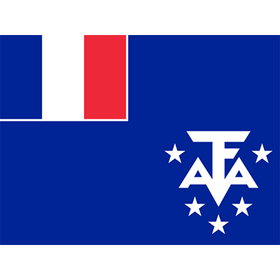 Bandera Oficial de los Territorios Australes Franceses, ideal para personalizar tus artículos para bebé en chupete-bebe.com.