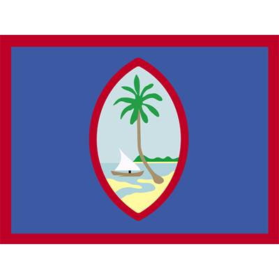 Bandera Oficial de Guam, ideal para adornar artículos de bebé como bodis y baberos en chupete-bebe.com.