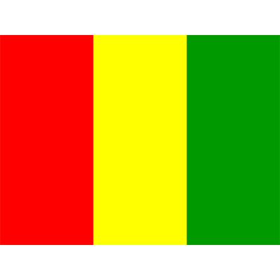 Bandera Oficial de Guinea-Bisáu, ideal para accesorios de bebé en chupete-bebe.com. Diseño colorido y único.