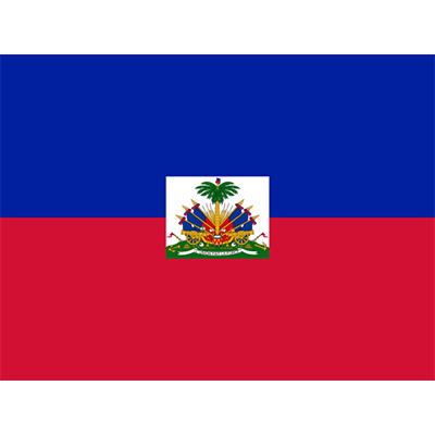 Bandera Oficial de Haití, ideal para personalizar artículos de bebé como chupetes, baberos y más. Visita chupete-bebe.com.