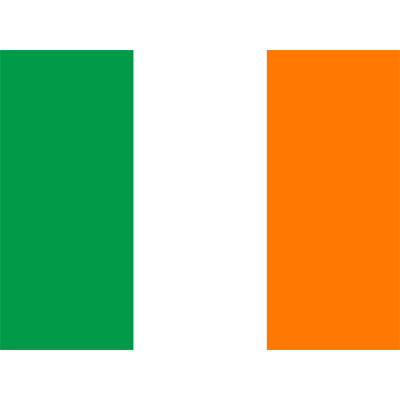 Bandera Oficial de Irlanda, ideal para bodis y accesorios de bebé. Dale un toque especial a tus productos en chupete-bebe.com.
