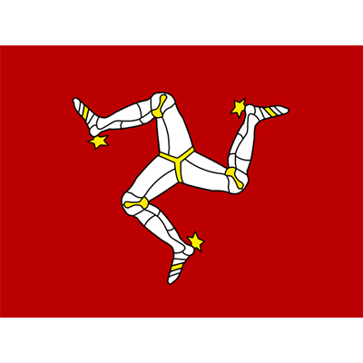 Bandera Oficial de la Isla de Man, ideal para personalizar artículos de bebé en chupete-bebe.com.