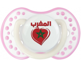 Marruecos en árabe - Corazón de suceto lovi dynamic fosforescente blanco-rosa