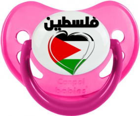 Palestina en árabe - Rosa fosforescente tetina fisiológica del corazón