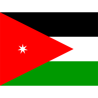 Bandera Oficial de Jordania, ideal para complementar los artículos de tu bebé en chupete-bebe.com.