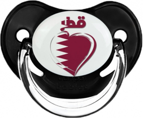 Qatar en árabe - Clásico corazón de suceto fisiológico negro