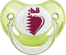 Qatar en árabe - Jefe de Suceto Fisiológico Verde con lentejuelas
