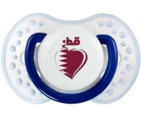 Qatar en árabe - Corazón tetino lovi dynamic clásico azul marino-blanco-azul