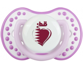 Qatar en árabe - Corazón tetino lovi dynamic Clásico White-Mauve