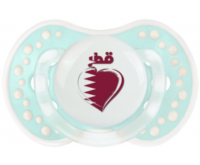 Qatar en árabe - Corazón tetino lovi dynamic clásico retro-turquesa-laguna
