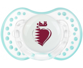 Qatar en árabe - Corazón tetino lovi dynamic clásico retro-blanco-laguna