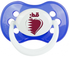 Qatar en árabe - Corazón anatómico anatómico clásico azul