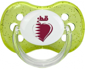 Qatar en árabe - corazón cereza lentejuelas Lollipop