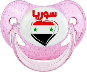 Siria en árabe - Corazón Fisiológico Tetine Glitter Rose