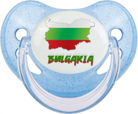 Bulgaria mapea piruleta fisiológica de lentejuelas azules