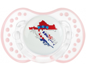 Croacia mapea sucette lovi dynamic clásico retro-blanco-rosa-tierno