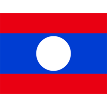 Bandera Oficial de Laos, perfecta para personalizar artículos de bebé como chupetes y bodis en chupete-bebe.com.