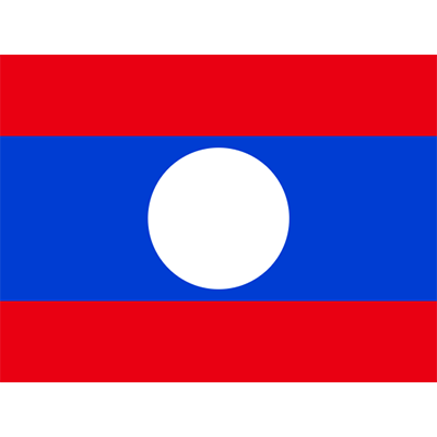 Bandera Oficial de Laos, perfecta para personalizar artículos de bebé como chupetes y bodis en chupete-bebe.com.