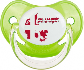 Dinamarca mapea lollipop fisiológico verde clásico