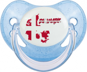 Dinamarca mapea lollipop fisiológico de lentejuelas azules
